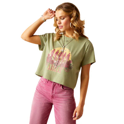Ariat Wms Charlie SS T Shirt Sage - End of Summer Sale