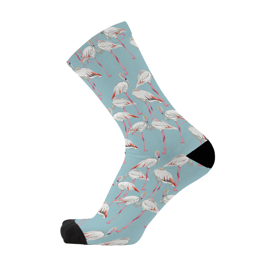 Red Fox Sox White Flamingo