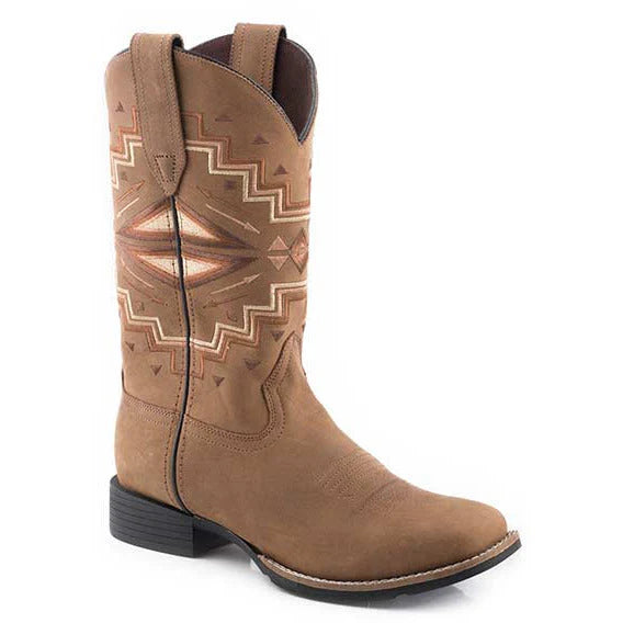 Roper Wms Monterey Aztec Tan Burnished Leather - Black Friday Sale