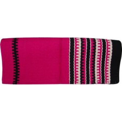 Saddl Blanket Fuschia Black and White