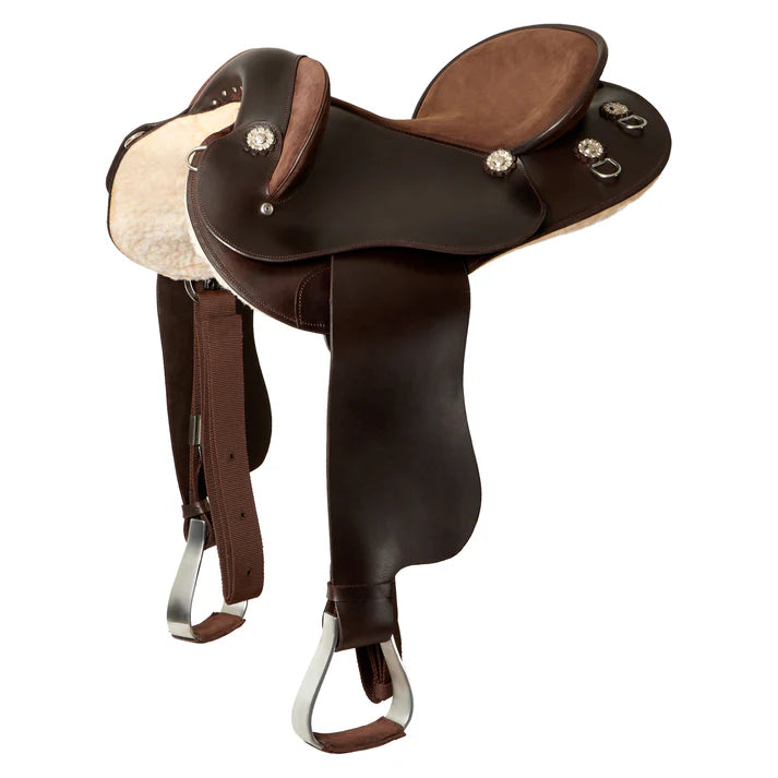 Syd Hill Premium Half Breed Leather Stock Saddle Non Adjustable Tree