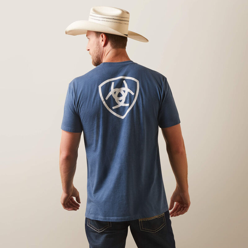 Ariat Mns Corps SS T Shirt Sailor Blue Heather