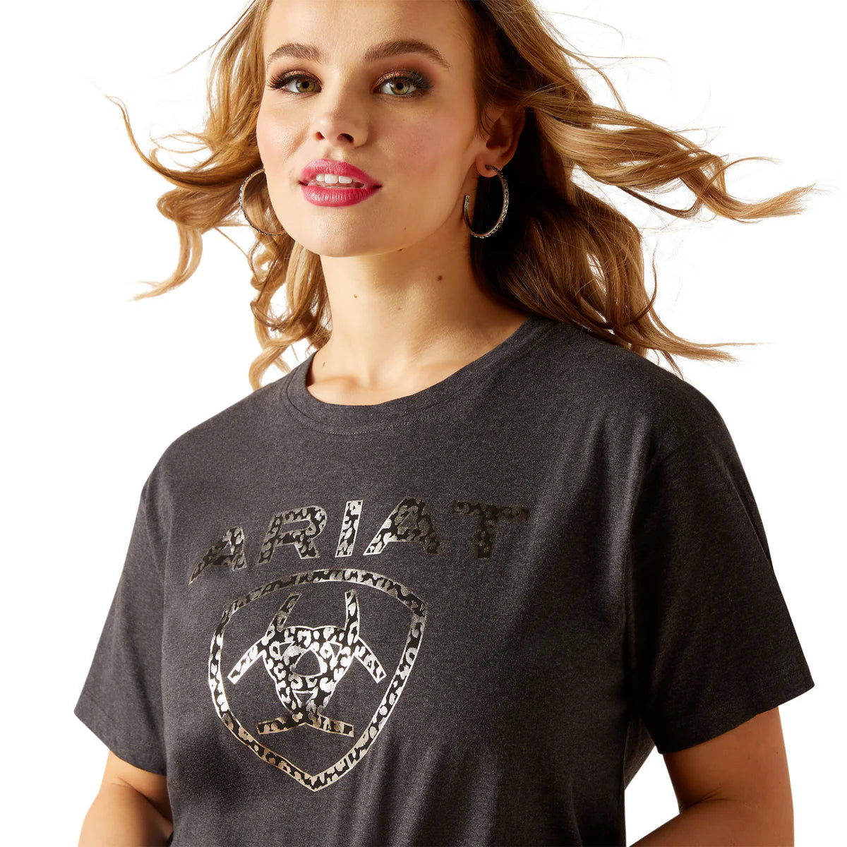 Ariat Wms Shield SS T Shirt Black Heather