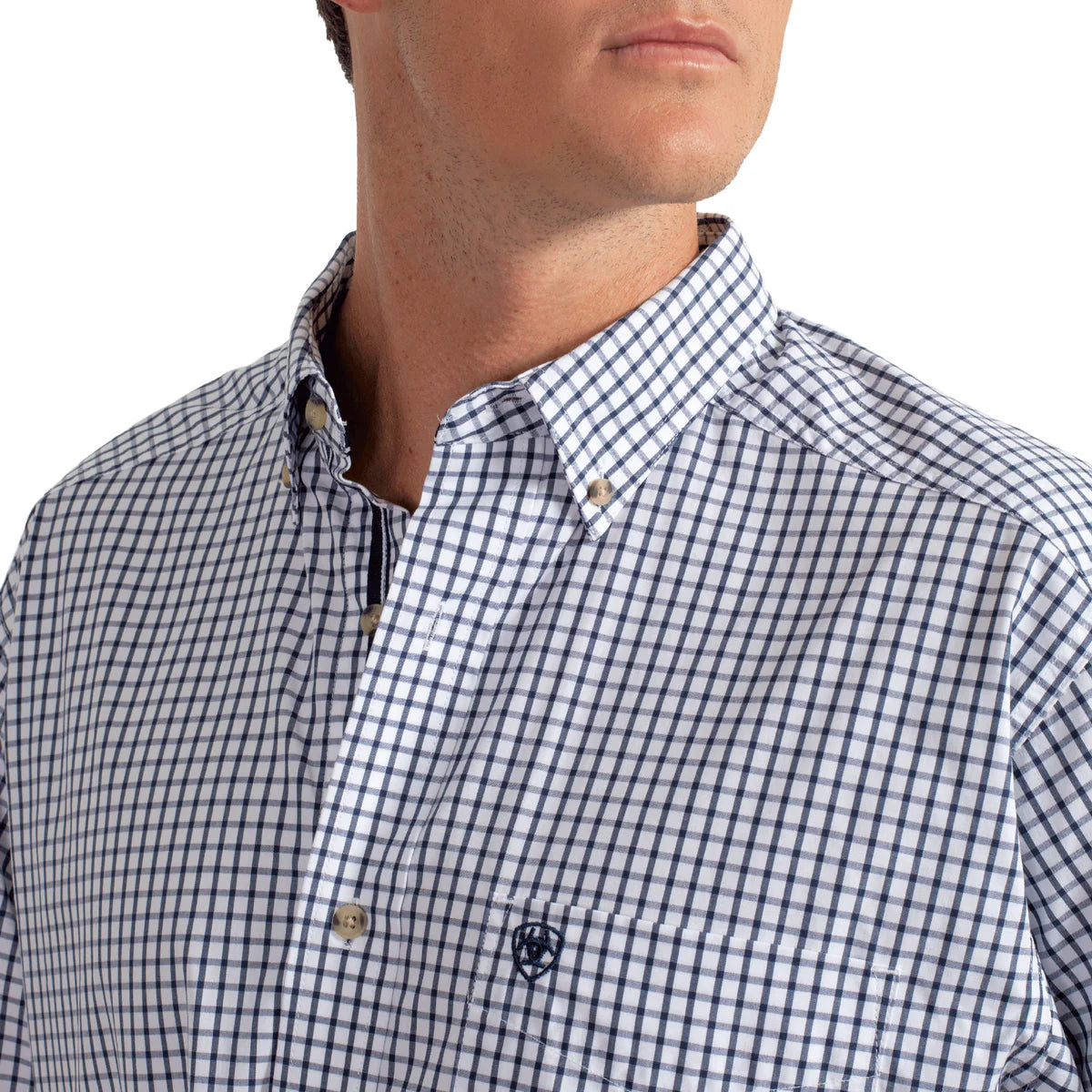 Ariat Mns Pro Series Cliff LS Shirt Navy Check