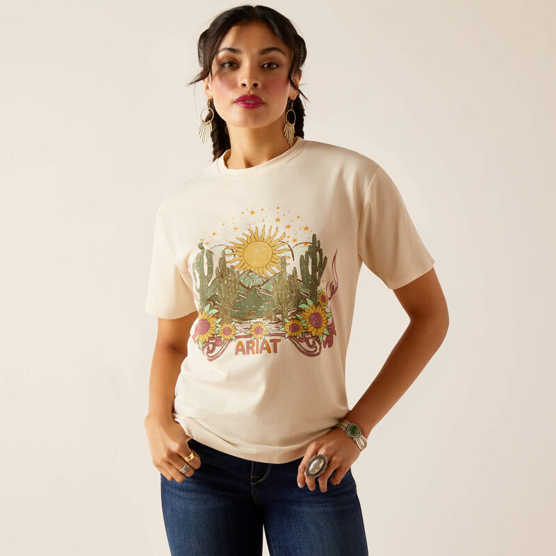 Ariat Wms Desert Dreaming SS T Shirt Natural