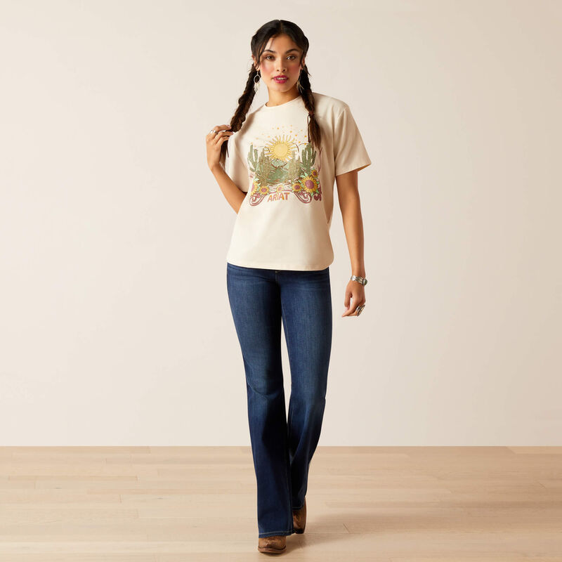 Ariat Wms Desert Dreaming SS T Shirt Natural