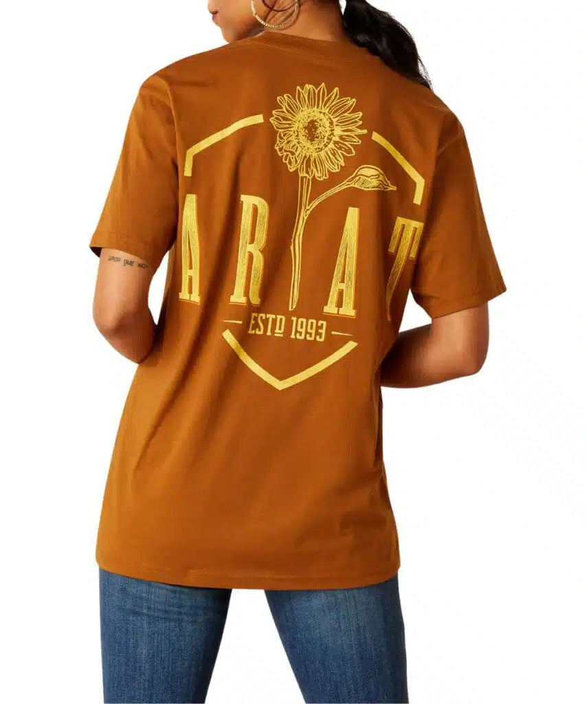 Ariat Wms Sunflower SS T Shirt Rubber