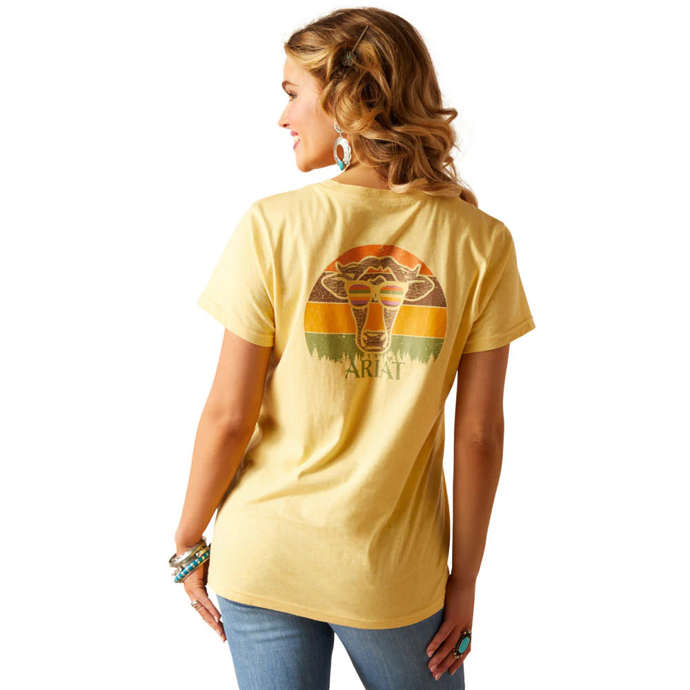 Ariat Wms Cow Sunset SS T Shirt Jojoba