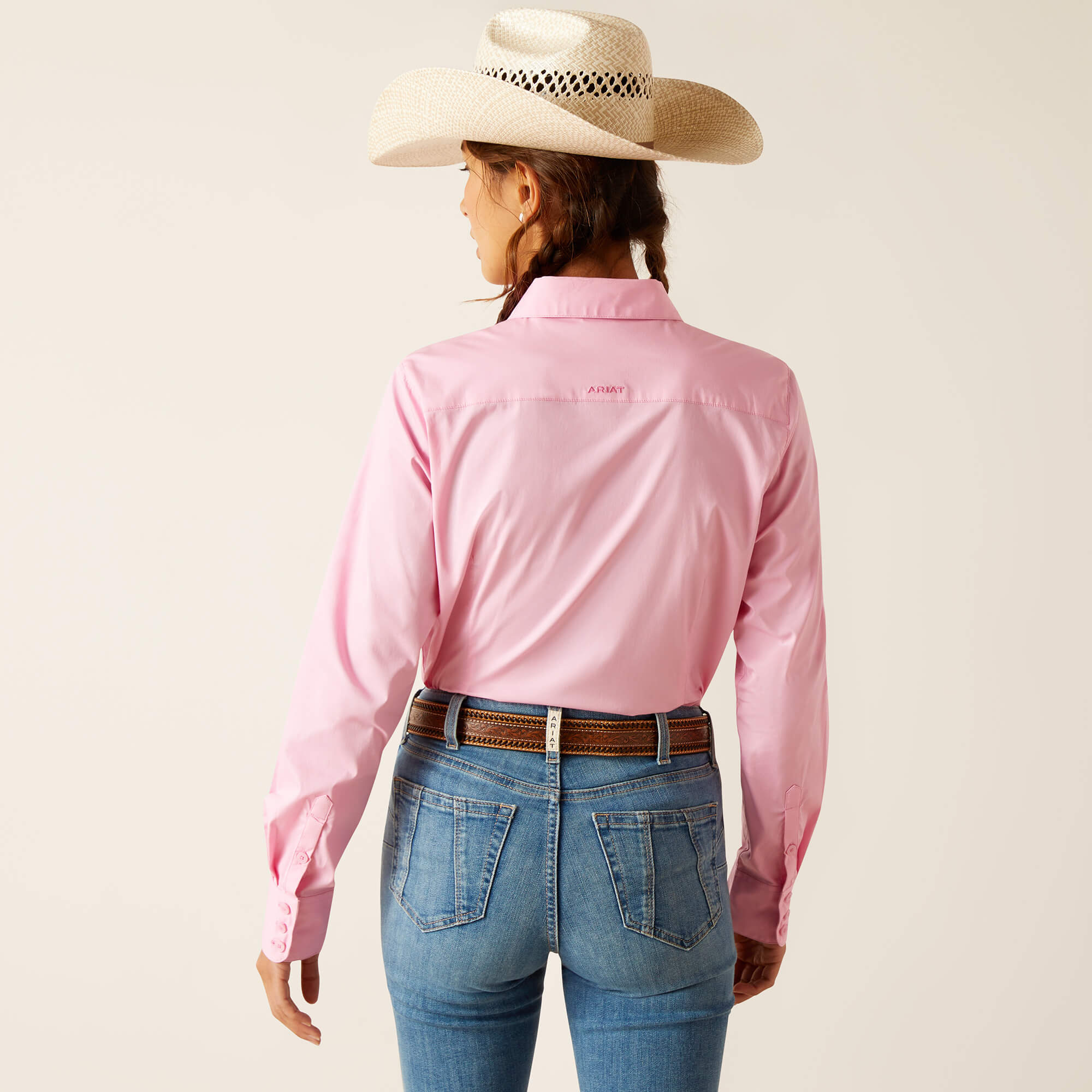 Ariat Wms TEAM Kirby Stretch LS Shirt Prism Pink