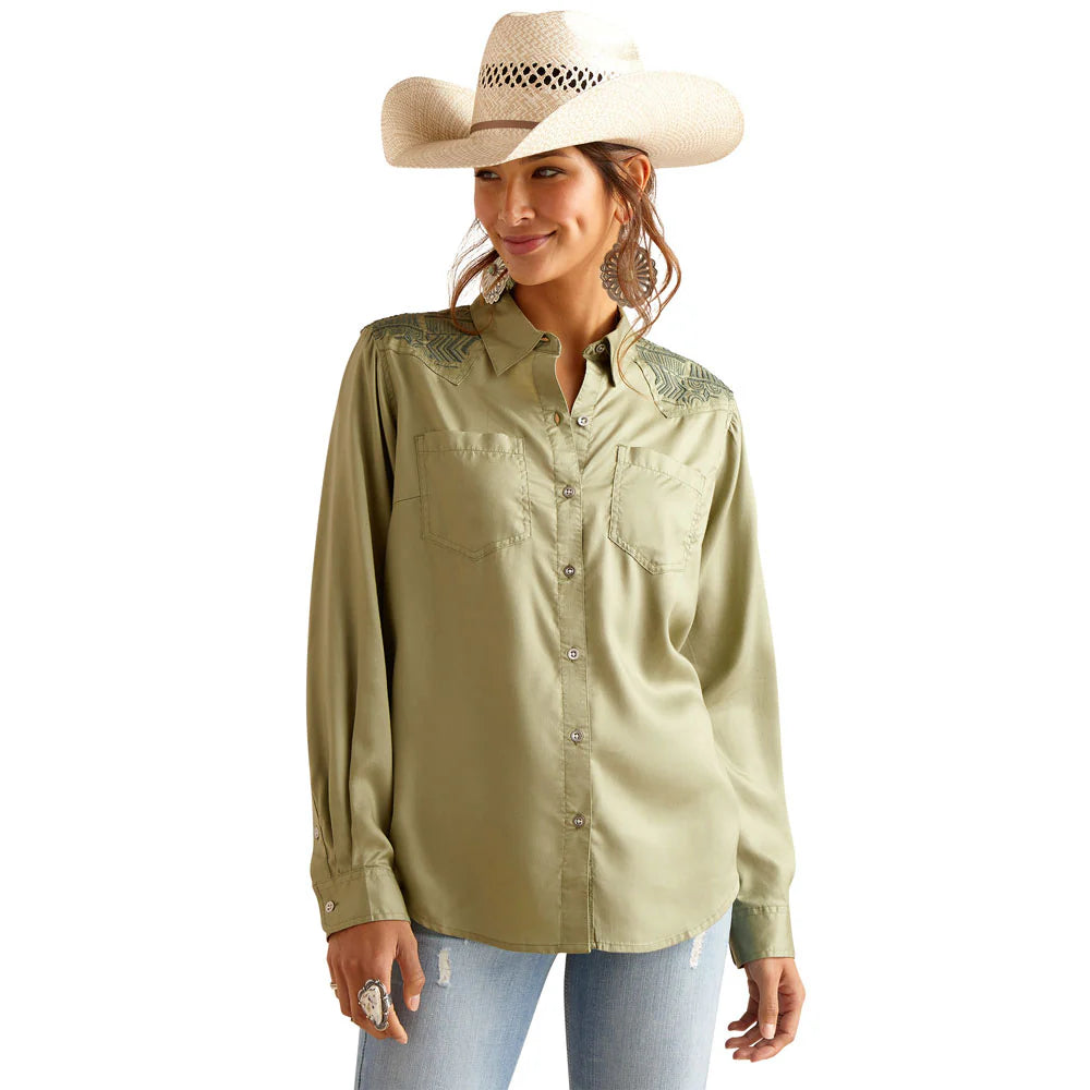 Ariat Wms Erika Long Sleeve Shirt Sage Green