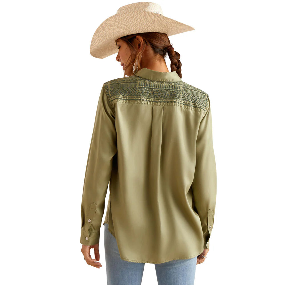 Ariat Wms Erika Long Sleeve Shirt Sage Green