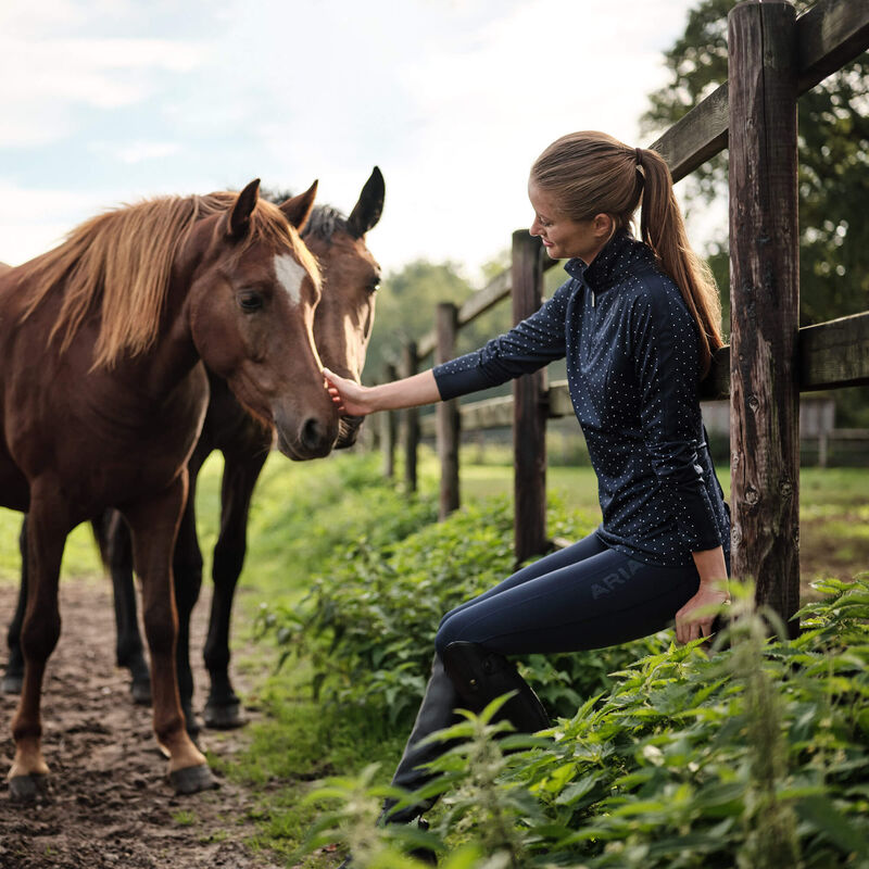 Ariat Wms Sunstopper 3.0 Navy Dot - Boxing Day Sales