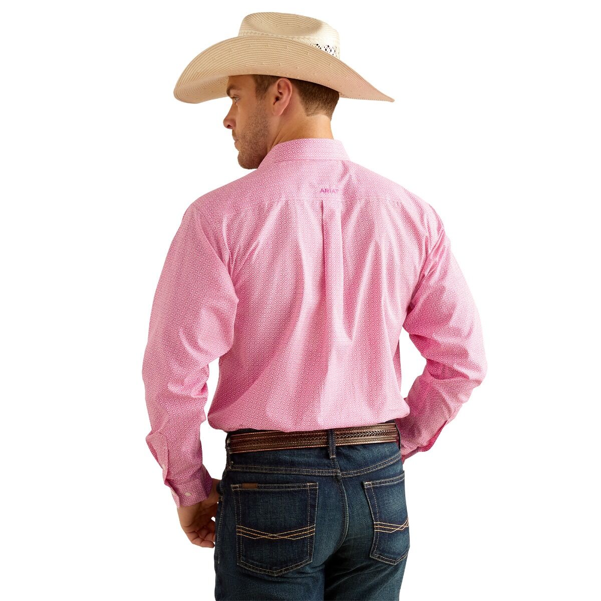 Ariat Mns Wrinkle Free Oden LS Shirt Rose Violet