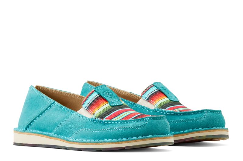 Ariat Wms Cruiser Teal Suede/Striking Serape - Boxing Day Sales