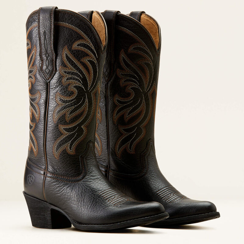 Ariat Wms Heritage J Toe Stretchfit Black Deertan