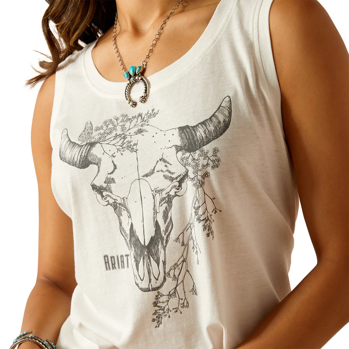 Ariat Wms Deadwood Sleeveless Tank Cloud Dancer