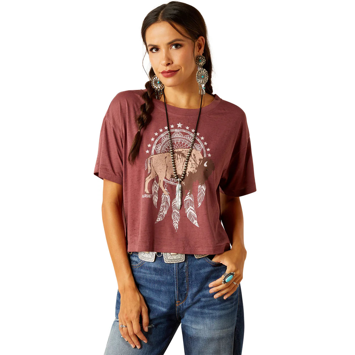 Airat Wms Buffalo Territory Cropped SS Tee Wild Ginger