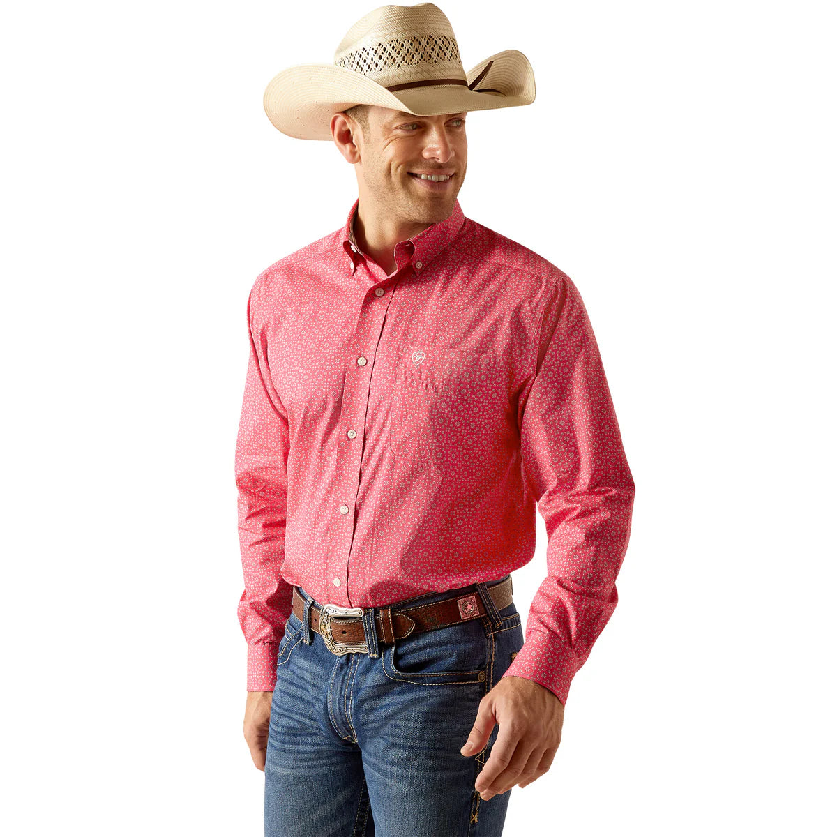 Ariat Mns WF Brennan LS Shirt Pink