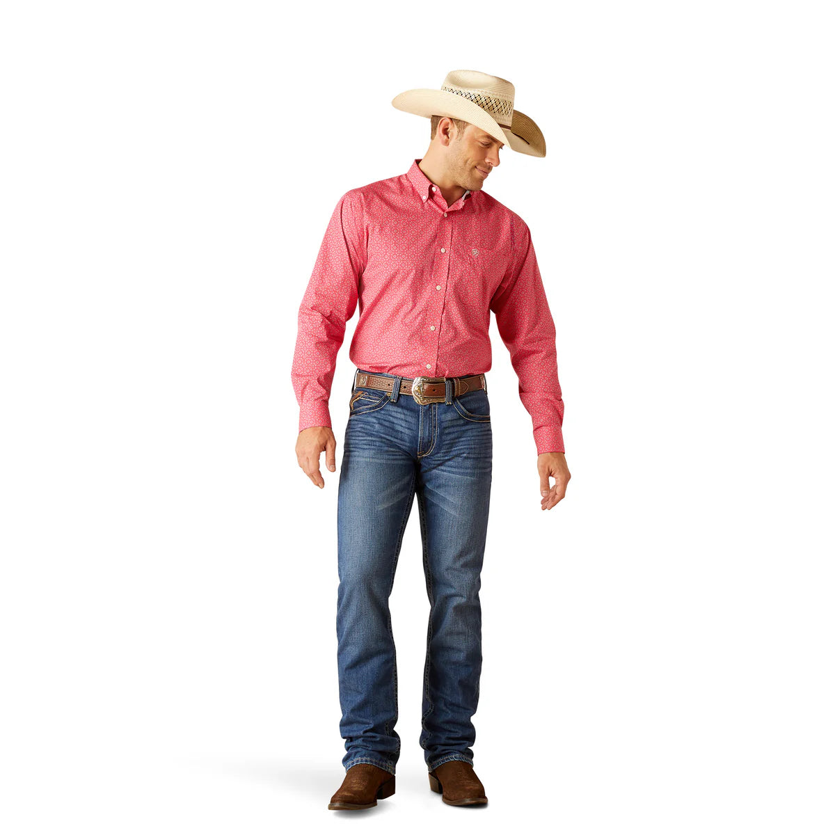 Ariat Mns WF Brennan LS Shirt Pink