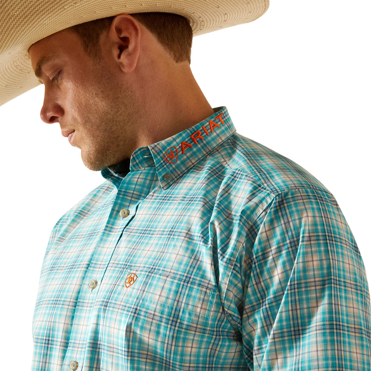 Ariat Mns Pro Team Vincent LS Shirt Turquoise