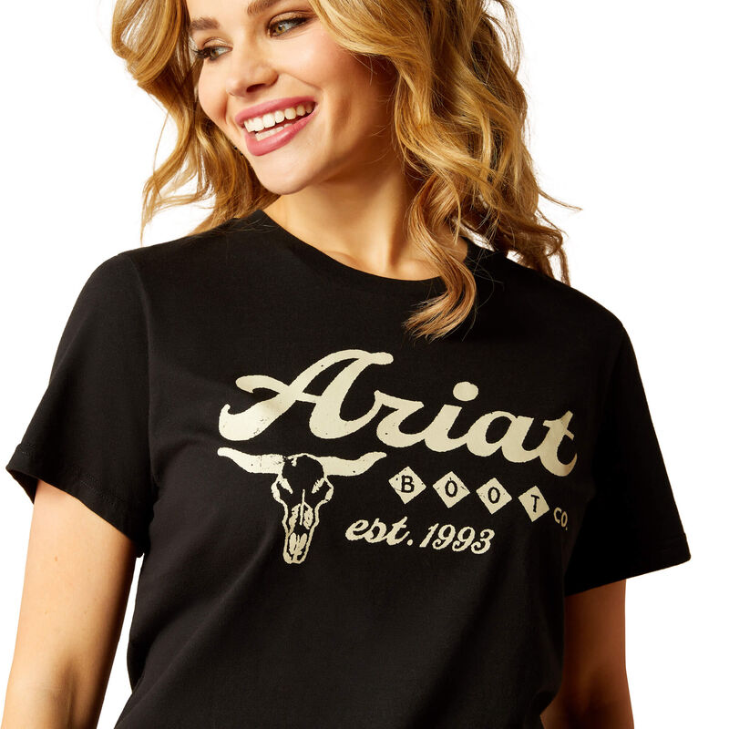 Ariat Wms Established Boot Co SS Tee Black