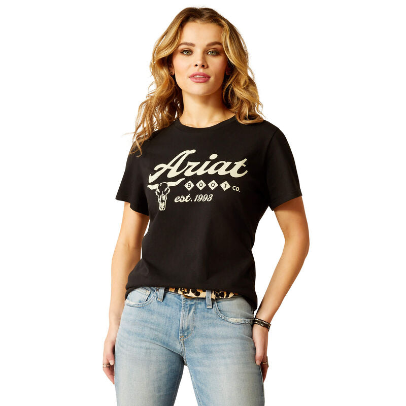 Ariat Wms Established Boot Co SS Tee Black