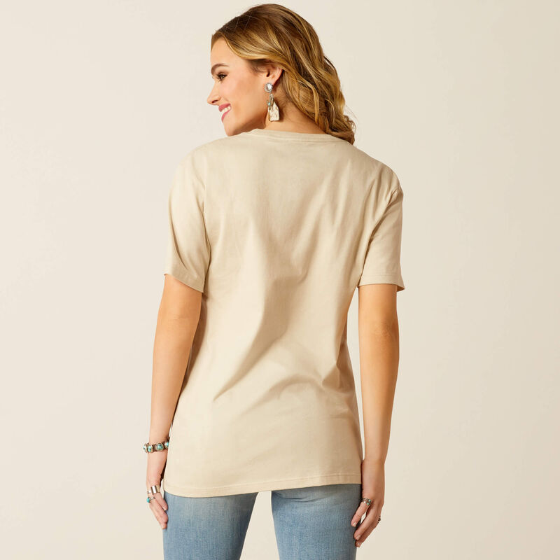 Ariat Wms Keep Walkin Cowboy SS Tee Natural