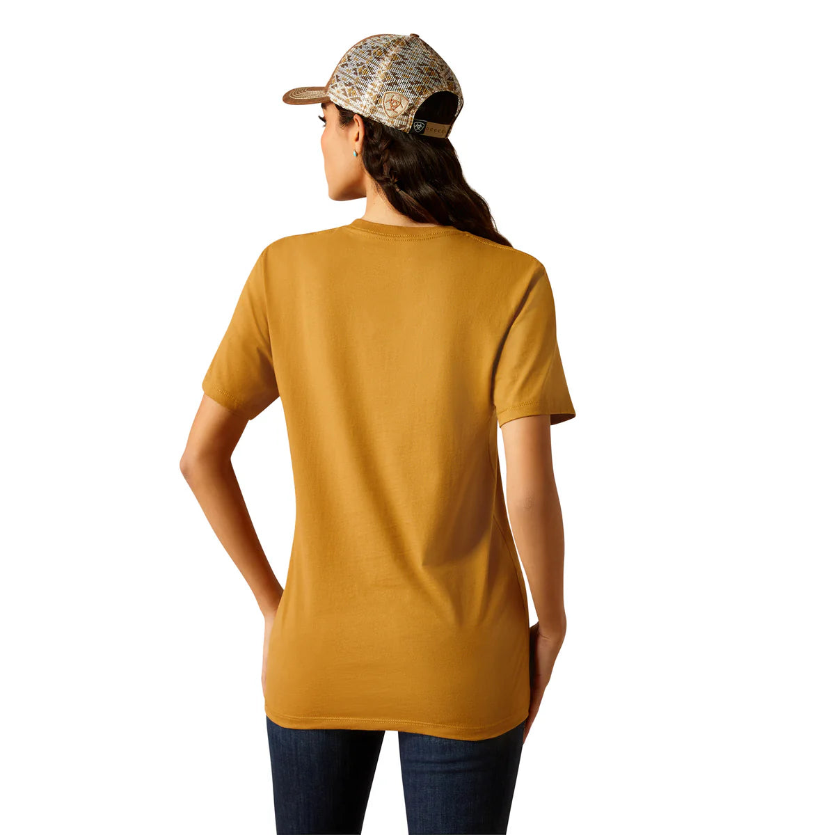 Ariat Wms Longhon Brand SS Tee Harvest Gold