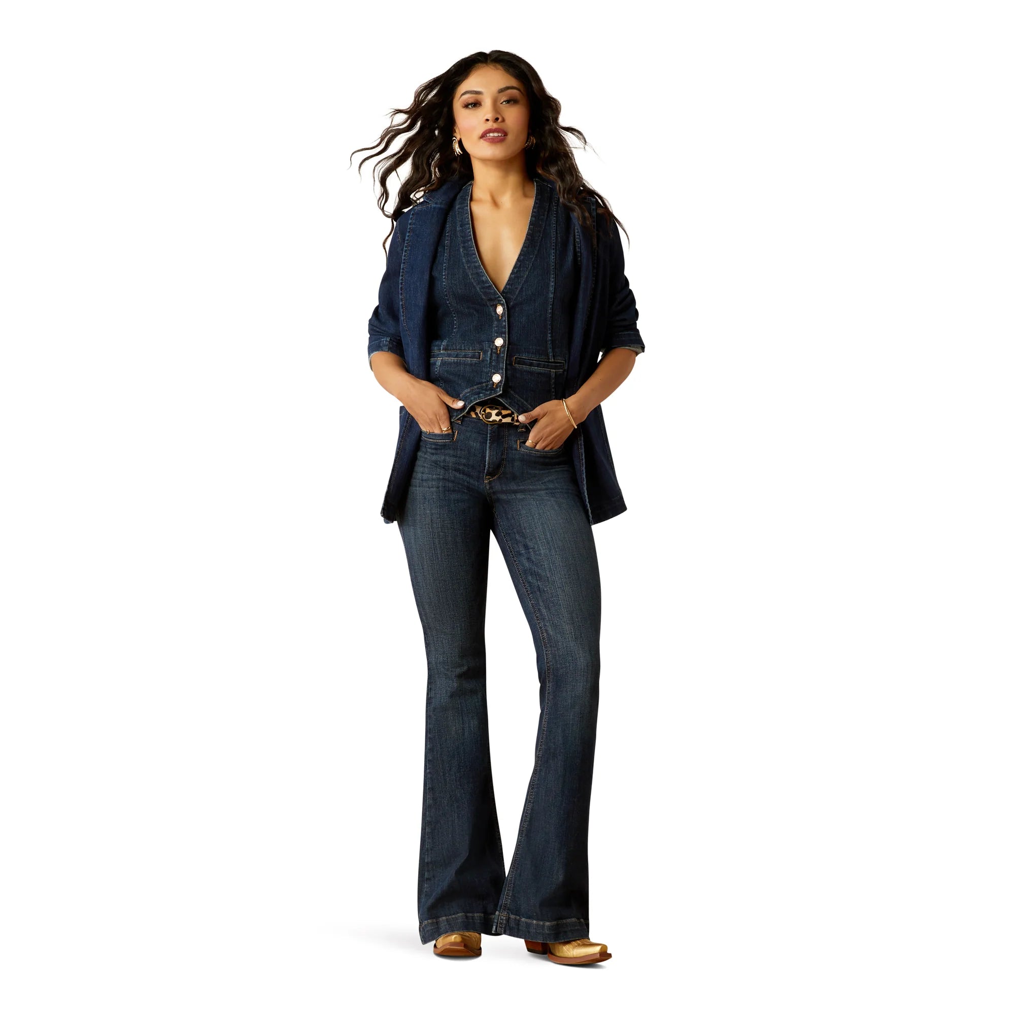 Ariat Wms High Rise Flare Alexa Midnight