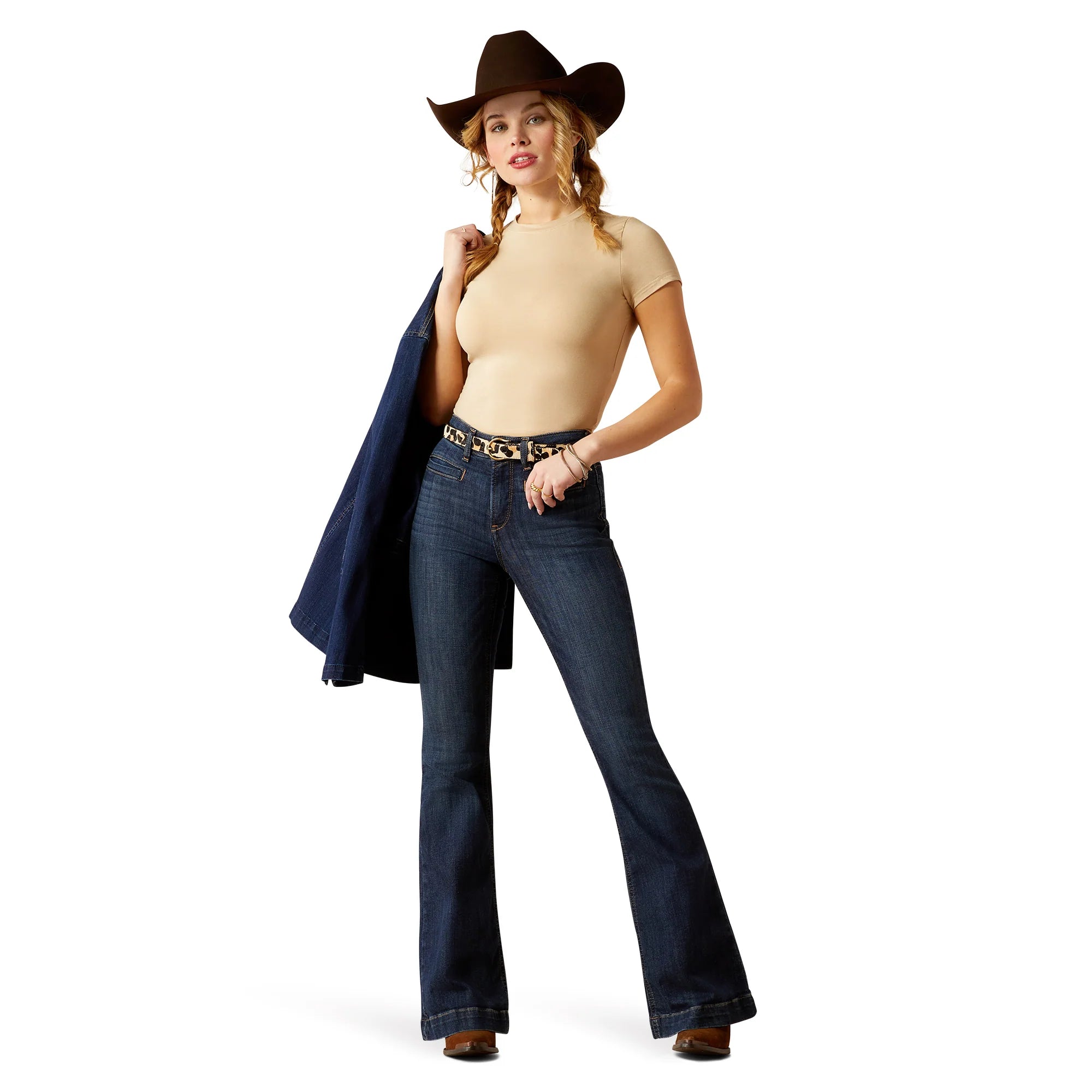 Ariat Wms High Rise Flare Alexa Midnight