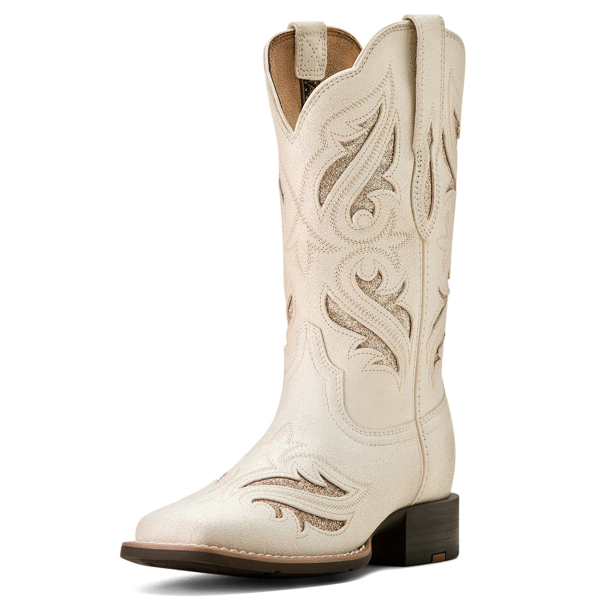 Ariat Wms Round Up Bliss Distressed Ivory