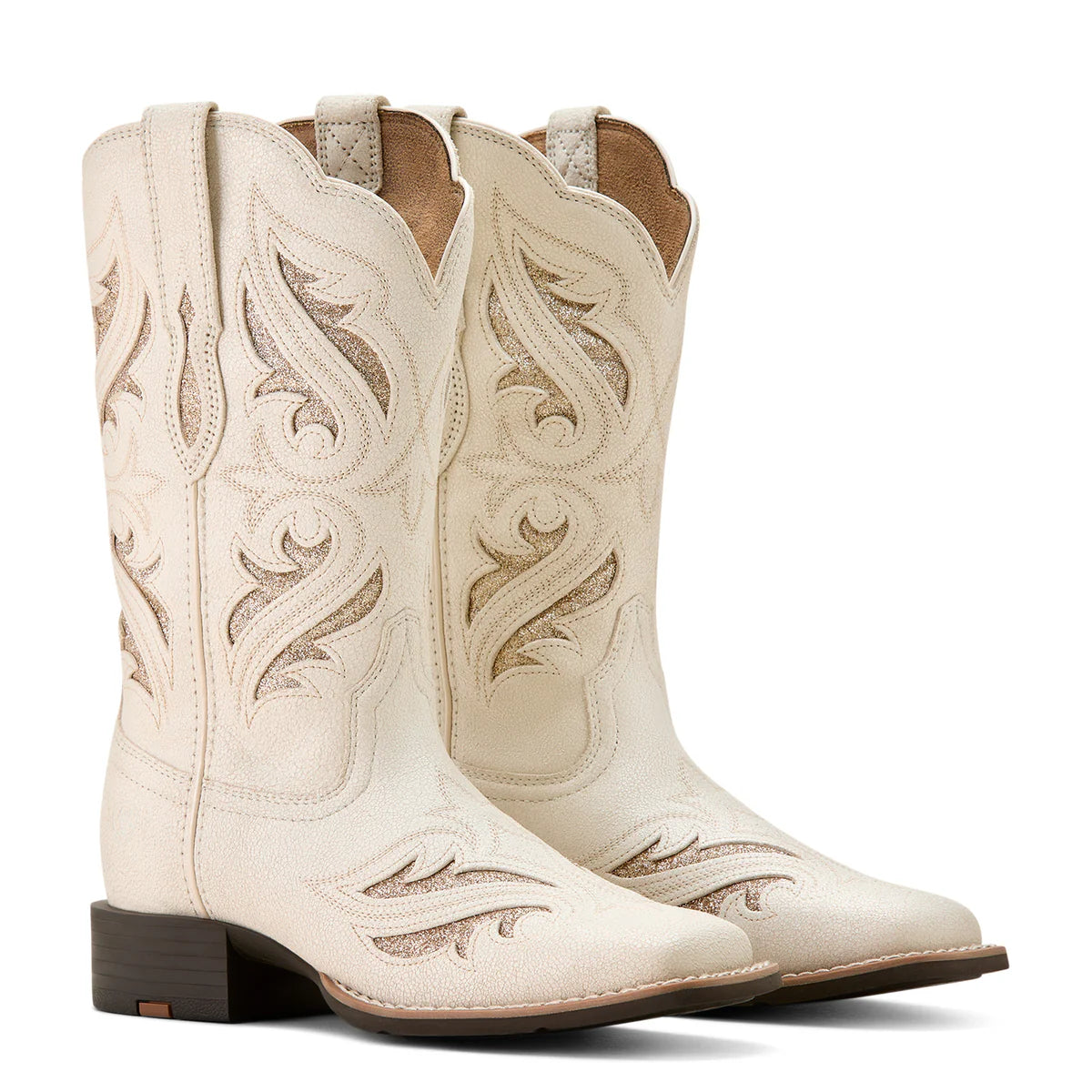 Ariat Wms Round Up Bliss Distressed Ivory