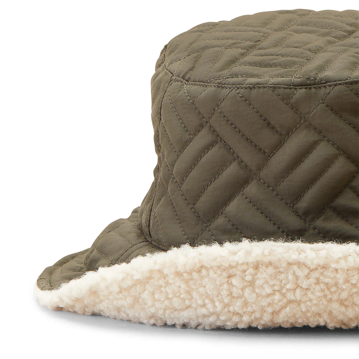 Ariat Unisex Reversible Quilted Bucket Hat Olive Green/Tan