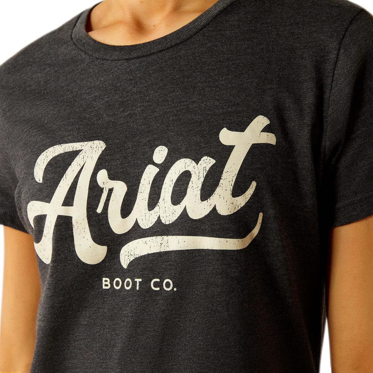 Ariat Wms Boot Script SS Tee Charcoal Heather