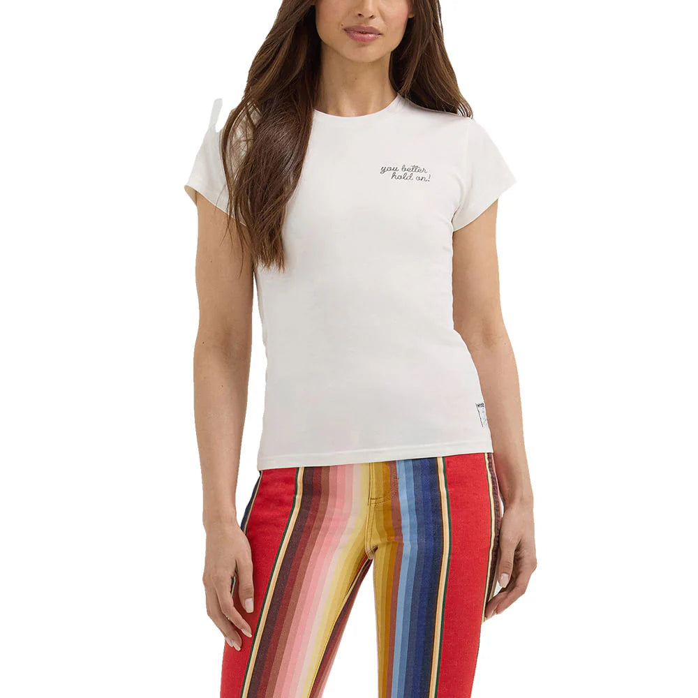 Wrangler X Lainey Wilson Wmns Shrunken Band Short Sleeve Tee - End of Season Sale