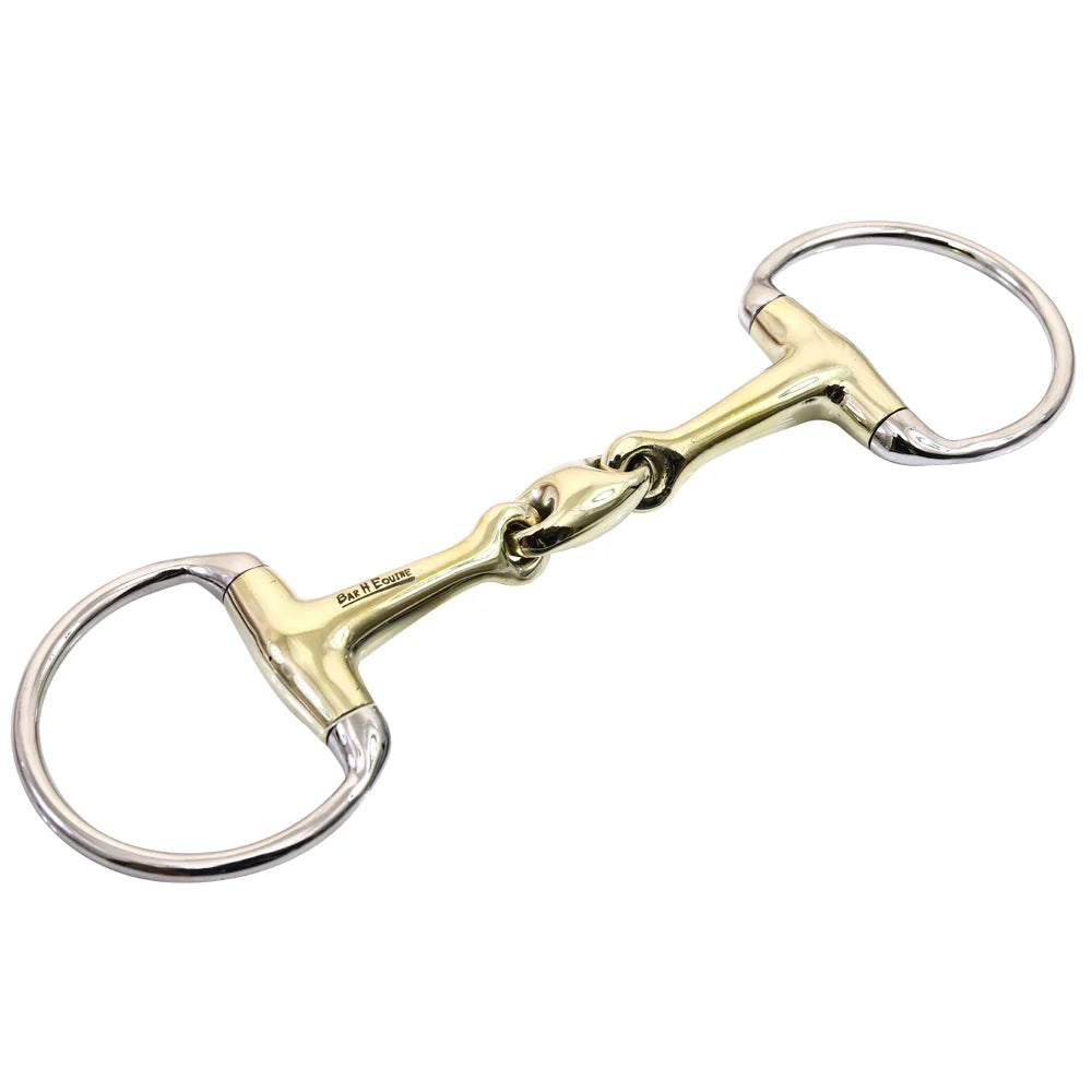 Eggbutt O Ring French Link Snaffle Brass Mouth Bit