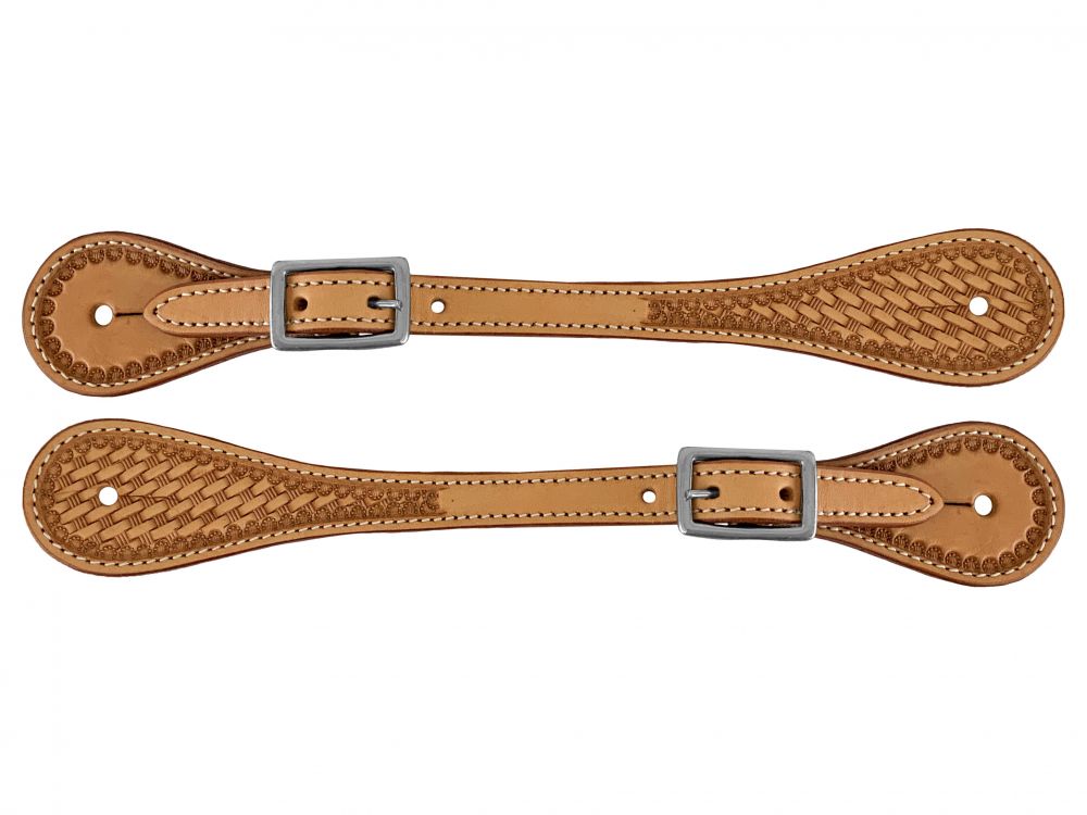 Showman Leather Spur Straps