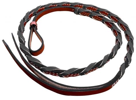 Showman Medium Leather Over and Under with Braided Accents