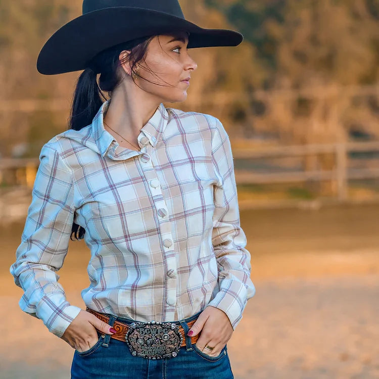 Reba Country Clothing - Creamy Plaid Gal