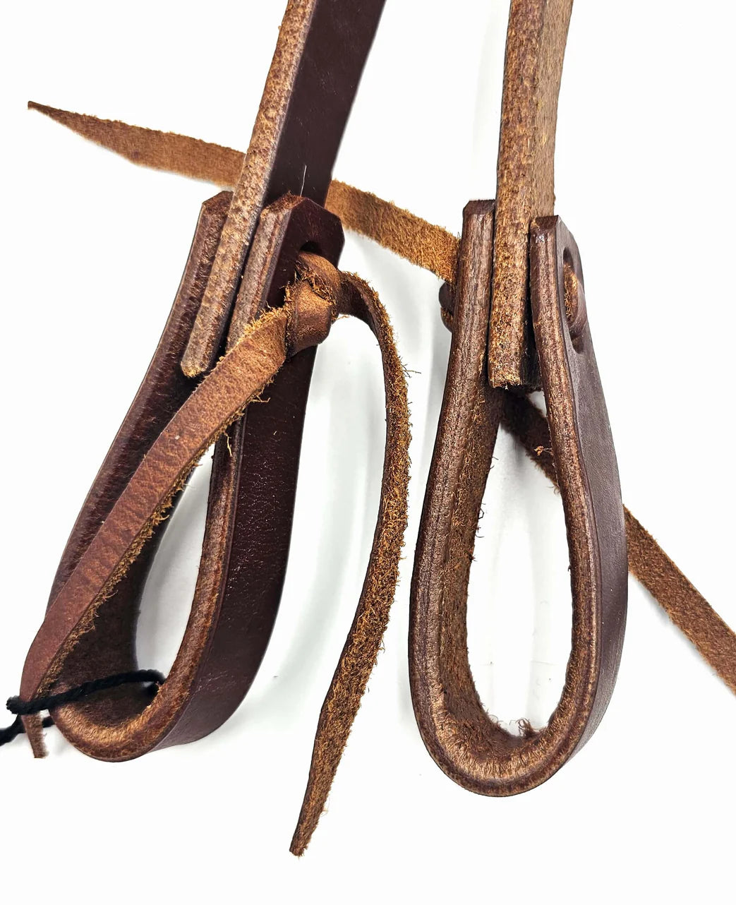 Toprail Harness Leather Split Reins with Tie Ends