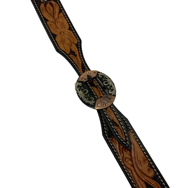 Showman Dogwood Tooled Split Ear Headstall