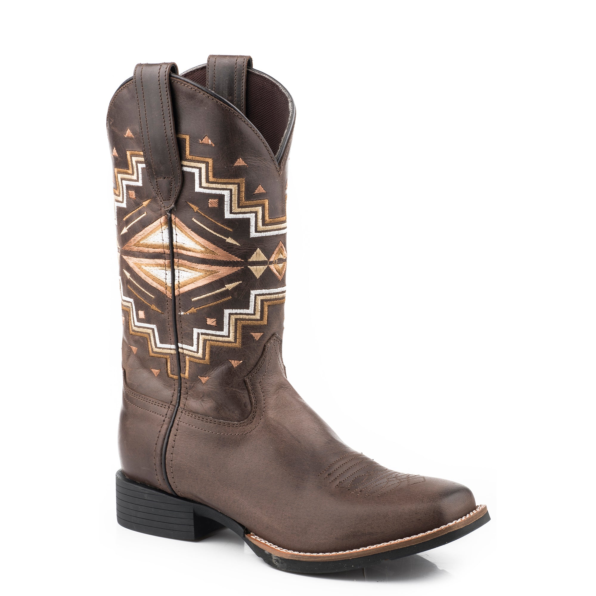 Roper Wms Monterey Aztec Brown Burnished Leather - Black Friday Sale