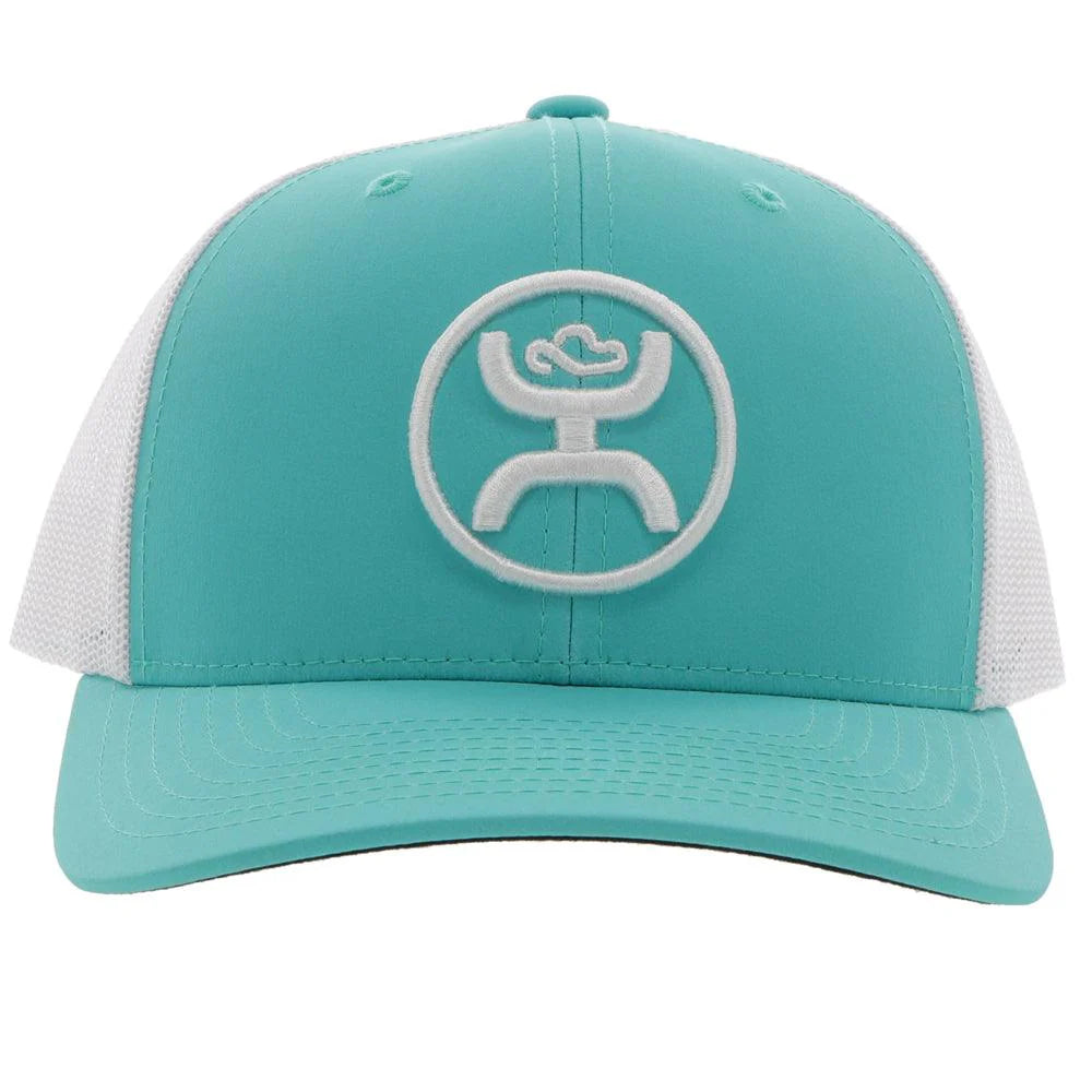 Hooey O Clasic Teal White Trucker Cap