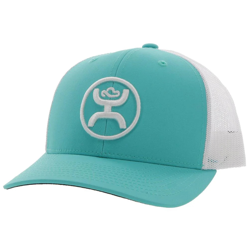 Hooey O Clasic Teal White Trucker Cap