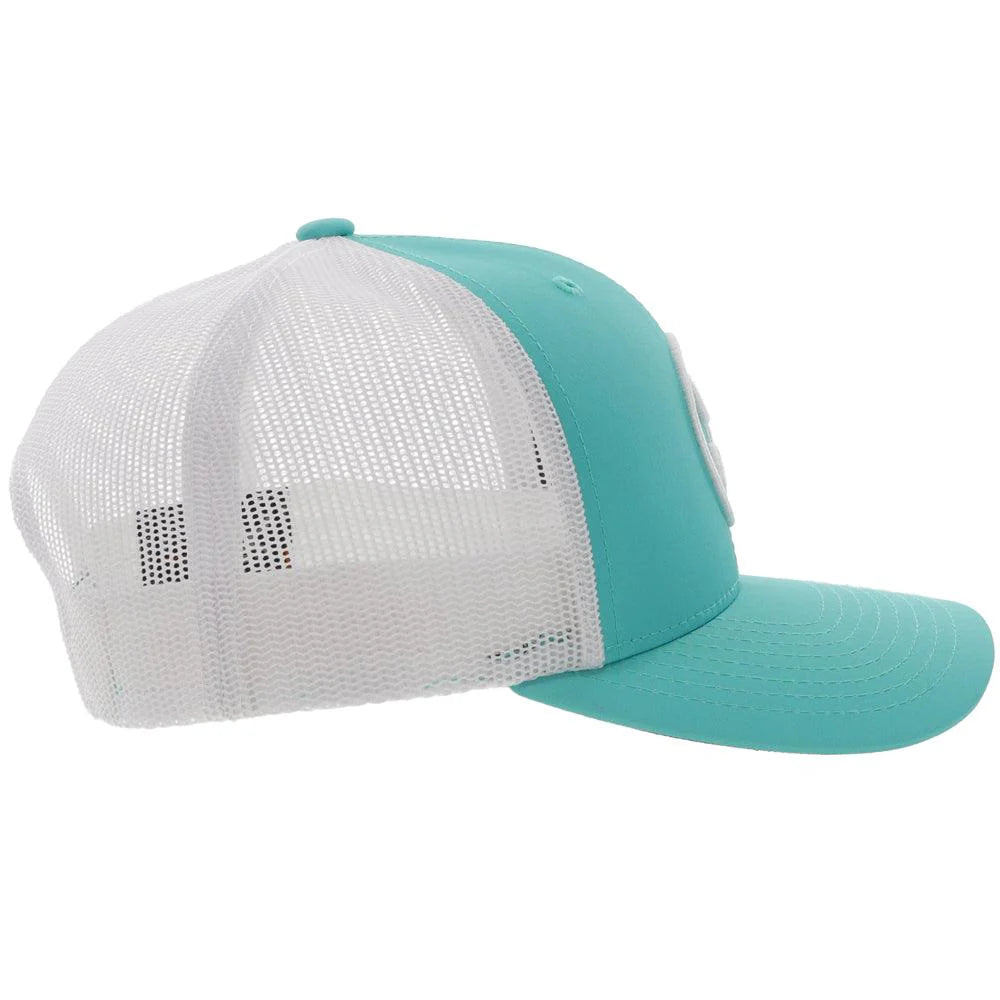 Hooey O Clasic Teal White Trucker Cap