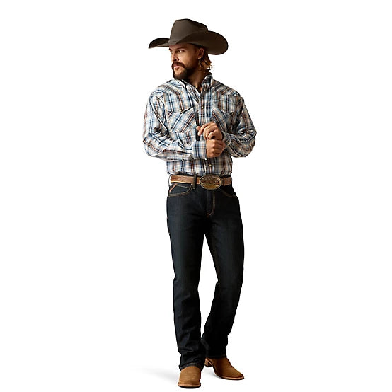 Ariat Mns Pro Series Ryland Snap LS Shirt Blue