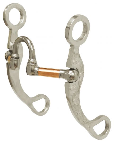 Showman Medium Swivel Port Mouth Bit Copper Rollers