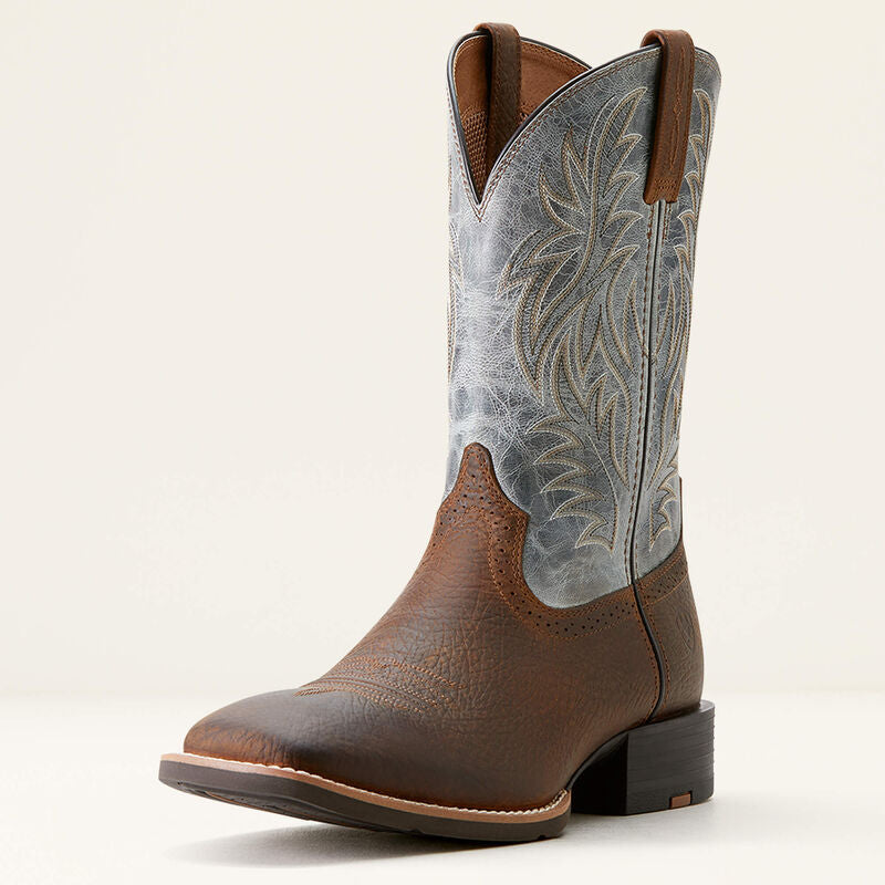 Ariat Mns Sport Western Wide Square Toe Earth/Glacier Blue