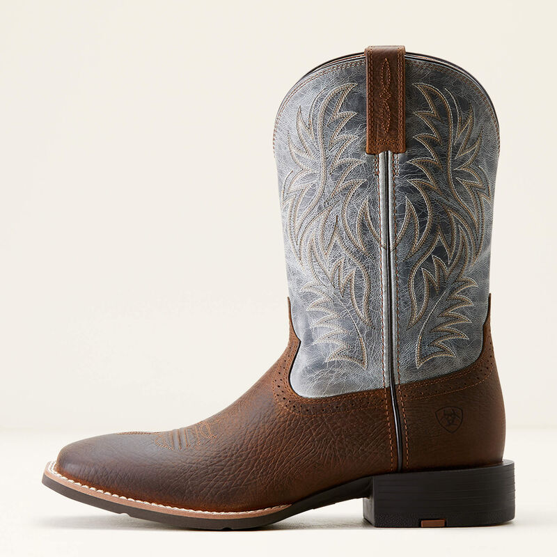 Ariat Mns Sport Western Wide Square Toe Earth/Glacier Blue