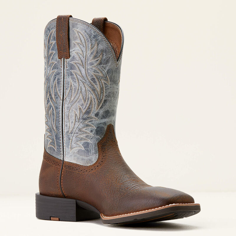 Ariat Mns Sport Western Wide Square Toe Earth/Glacier Blue